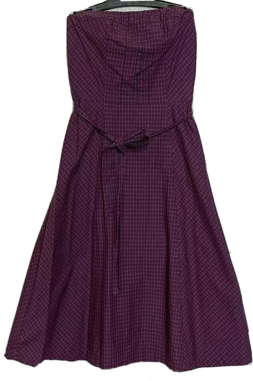 American Eagle Outfitters Purple cotton Compact Bustier Dress sleeveless sz 0
